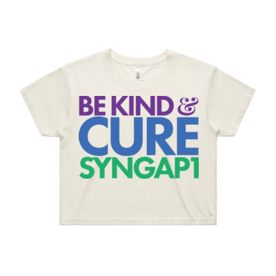 Be kind and cure syngap1 womens crop shirt Thumbnail