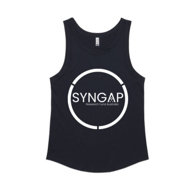 Syngap Research Fund Australia white logo womens singlet Thumbnail