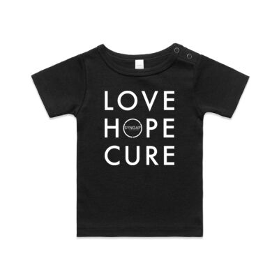 Love hope cure syngap1 white text infant shirt Thumbnail