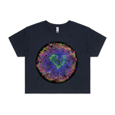 Syngap heart womens crop shirt Thumbnail